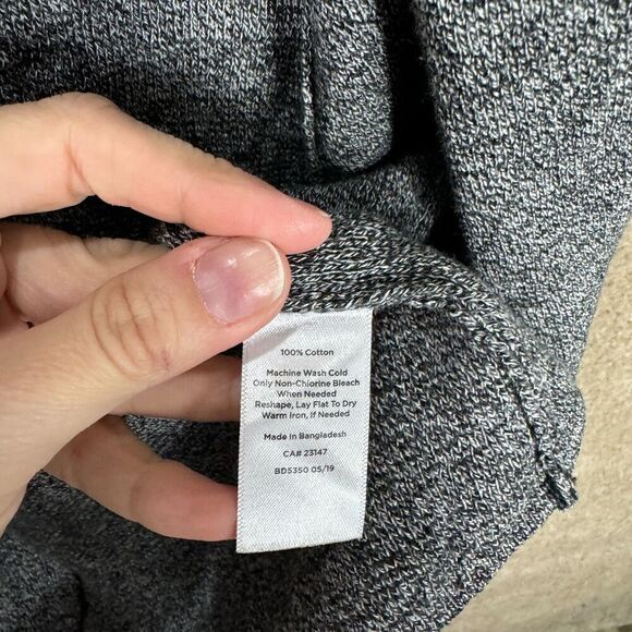 Talbots Sweater Vest Womens Size Small Gray Knit Shawl Collar Open Front Pockets - Picture 8 of 10